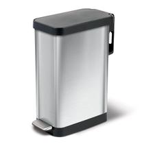 Lata de lixo Glad Slim com proteção contra odores Clorox em aço inoxidável 45L