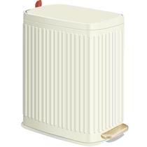 Lata de lixo GloDeals Narrow Pedal 6L/1.6G em aço inoxidável marfim