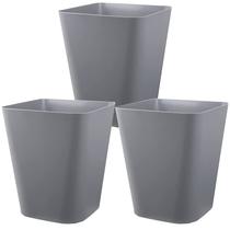 Lata de lixo Heagoale Small Plastic Grey 6.1L para banheiro e escritório Lata de lixo Heagoale Small Plastic Grey 6.1L para banheiro e escritório