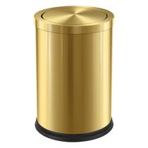 Lata de lixo Huaqinglian em aço inoxidável dourado 10L/2,6 galões