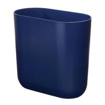 Lata de lixo iDesign Cade Oval Plastic Small azul marinho