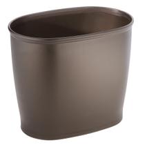 Lata de lixo InterDesign Oval Plastic Kent Collection Bronze