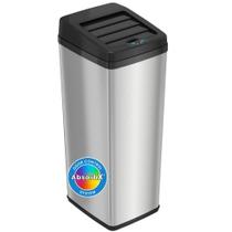 Lata de lixo iTouchless 53L com sensor de movimento em aço inoxidável