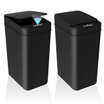 Lata de lixo jinligogo, pacote com 2 litros, 10 litros com tampa, sensor de movimento sem toque