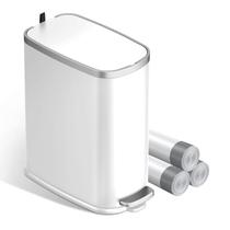 Lata de lixo KUK Slim 10L em aço inoxidável com tampa Soft Close White