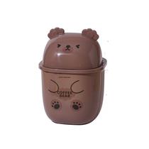 Lata de lixo Lindo Coffee Bear com tampa 24x16,4 cm PP Lata de lixo Lindo Coffee Bear com tampa 24x16,4 cm PP