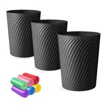 Lata de lixo LLNTOU 1,8 L para banheiro, quarto, escritório (pacote com 3)