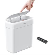 Lata de lixo mais funest Bathroom Small 13L/3,4 galões com tampa branca