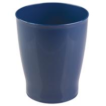 Lata de lixo MDesign Fyfe Collection 4,73 L de plástico azul marinho