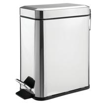 Lata de lixo mDesign pequena e moderna de metal 5L com forro removível