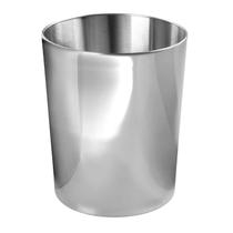 Lata de lixo mDesign Round Metal 6.4L Recicle Aço Inoxidável Lata de lixo mDesign Round Metal 6.4L Recicle Aço Inoxidável