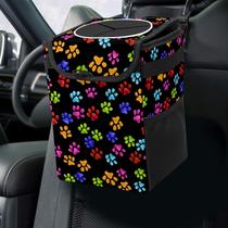 Lata de lixo para carro GACTIVITY Paws Cat and Dog Print à prova d'água Lata de lixo para carro GACTIVITY Paws Cat and Dog Print à prova d'água