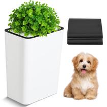 Lata de lixo para cocô de cachorro Jingmore 15L com tampa + 50 sacos plásticos