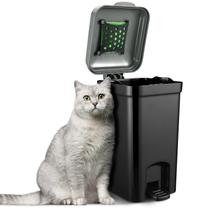 Lata de lixo para montagem de maca para animais de estimação de 8 litros com tampa e 20 sacos de lixo