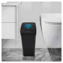 Lata de lixo QSFWCSM Smart Touchless 11L/2,6 galões com tampa preta Lata de lixo QSFWCSM Smart Touchless 11L/2,6 galões com tampa preta