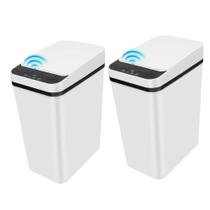 Lata de lixo QSFWCSM Smart Touchless 11L/2,6 galões com tampa x2