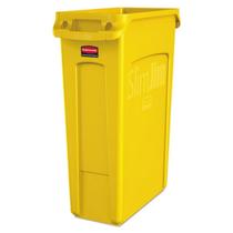 Lata de lixo Rubbermaid Commercial Slim Jim 87L amarela Lata de lixo Rubbermaid Commercial Slim Jim 87L amarela