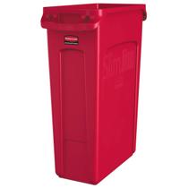 Lata de lixo Rubbermaid Commercial Slim Jim 87L vermelha Lata de lixo Rubbermaid Commercial Slim Jim 87L vermelha