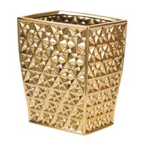 Lata de lixo RXLVCKY Ceramic Gold Square para cozinha e banheiro