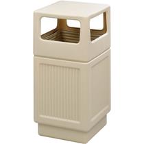 Lata de lixo Safco Cammeleon 144L, bronzeador durável resistente às intempéries Lata de lixo Safco Cammeleon 144L, bronzeador durável resistente às intempéries
