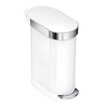 Lata de lixo simplehuman 45 l/12 galões Slim Hands-Free White SS