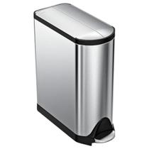 Lata de lixo simplehuman Butterfly Lid 45L em aço inoxidável