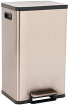Lata de lixo SIMPLI-MAGIC 50L Step com tampa de fechamento lento em aço inoxidável