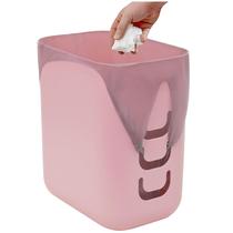 Lata de lixo StorI Luup de plástico rosa de 2,5 galões fabricada nos EUA Lata de lixo StorI Luup de plástico rosa de 2,5 galões fabricada nos EUA
