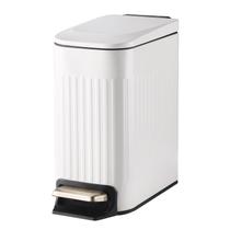 Lata de lixo SYNCVIBE Slim Bathroom com tampa de aço inoxidável 7L