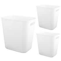 Lata de lixo UUJOLY Plastic 3.5L/0.92 galões branca para banheiro Lata de lixo UUJOLY Plastic 3.5L/0.92 galões branca para banheiro
