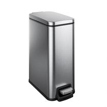 Lata de lixo Veelesa Slim 6L/1,6 galões de aço inoxidável com tampa Lata de lixo Veelesa Slim 6L/1,6 galões de aço inoxidável com tampa