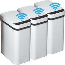 Lata de lixo Yatmung 2,5 L com tampa Sensor de movimento automático sem toque