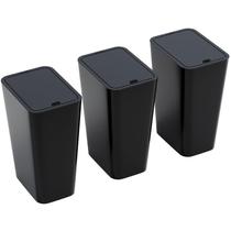 Lata de lixo Yieach 12L Black Slim Bathroom com tampa 12L