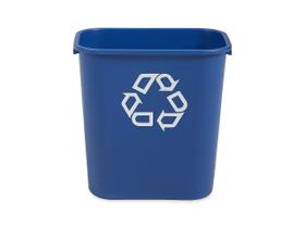Lata de reciclagem Rubbermaid Commercial 28L Blue, pacote com 12
