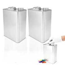 Lata de Tinta Leemeexaa 2 Peças 3,8 L em Aço para Armazenamento de Solventes Lata de Tinta Leemeexaa 2 Peças 3,8 L em Aço para Armazenamento de Solventes