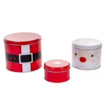 Lata Decorativa de Natal 3 Partes Nt0081mix Natal Lata Decorativa de Natal 3 Partes Nt0081mix Natal