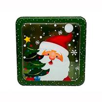 Lata Decorativa Natalina Verde em Alumínio 7x16,5cm DRM2058 Lata Decorativa Natalina Verde em Alumínio 7x16,5cm DRM2058