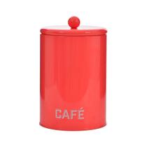 Lata Hermética Café Laranja 11x18x11Cm Metal Lata Hermética Café Laranja 11x18x11Cm Metal