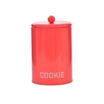 Lata Hermética Cookie Laranja 11x18x11Cm Metal