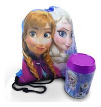 Lata + Mochila Saco Anna Elsa & Olaf Frozen - Disney