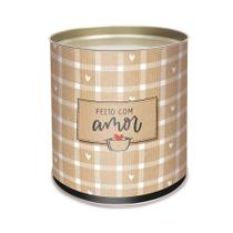 Lata para Doces Rígida - Feito com Amor - 1 unidade - Cromus - Rizzo