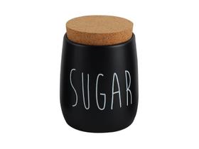 Lata porta condimentos hermético tampa cortiça sugar 850ml