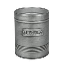 Lata Porta Utensílios de Cozinha Metal Efeito Escovado
