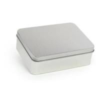 Lata Retangular - Prata - Com Tampa - 12x09x3,5cm - 06 UN - Artlille Lata Retangular - Prata - Com Tampa - 12x09x3,5cm - 06 UN - Artlille