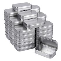 Latas articuladas Tamicy Metal Retangular Silver, pacote com 40, 95x62x20mm Latas articuladas Tamicy Metal Retangular Silver, pacote com 40, 95x62x20mm
