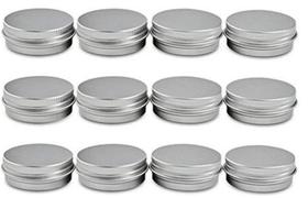 Latas de alumínio ASTRQLE, 5 mL, 12 unidades para pomadas, maquiagem, protetor labial Latas de alumínio ASTRQLE, 5 mL, 12 unidades para pomadas, maquiagem, protetor labial