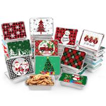 Latas de biscoitos de Natal AKEROCK 40 unidades com tampa para armazenamento de alimentos