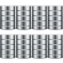 Latas de café de metal Jadive de 8 peças com tampa 15x10 cm