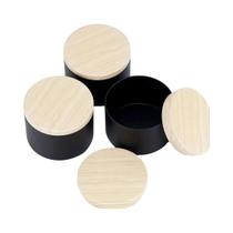 Latas De Cera De 8oz Pacote Com 12 Com Tampas Para Fabricação De Velas Artesanato Armazenamento E