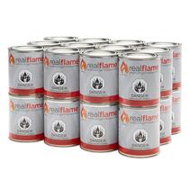 Latas de combustível em gel Real Flame 24 unidades 370 ml para uso interno e externo Latas de combustível em gel Real Flame 24 unidades 370 ml para uso interno e externo